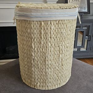 HOTEL ΜΑΥΖΟΝ BY RGI HOME Half Moon Wicker Laundry Hamper Basket with Lid Handles